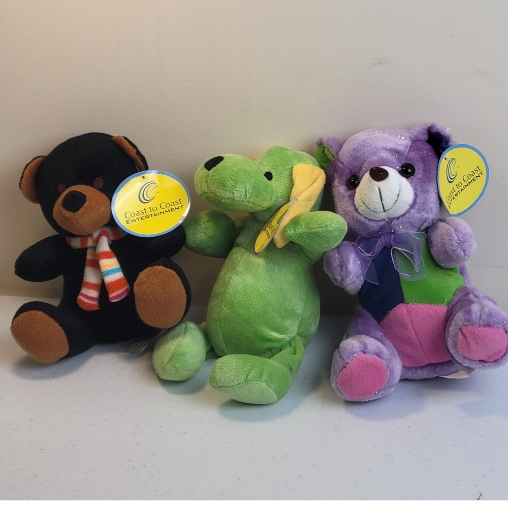 Coast to Coast Plush Toy Lot Kids 6-8in Multicolor Good Arcade Prize Bears Dog